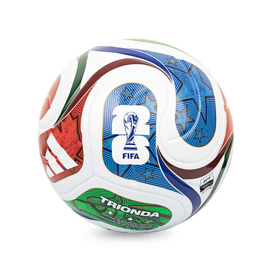 ADIDAS TRIONDA LEAGUE BALL - WHITE BLUE/POWER RED/AMAZON GREEN