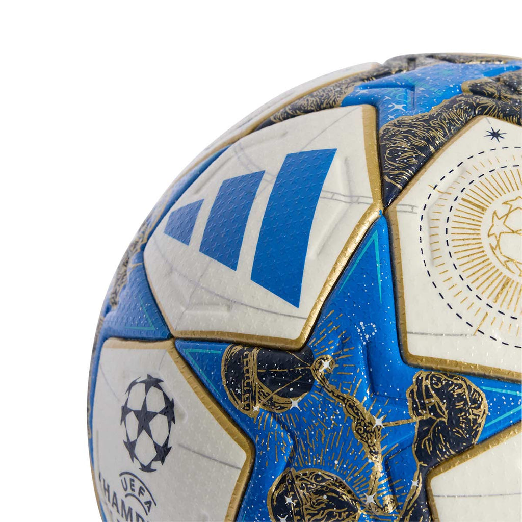 ADIDAS UCL PRO BALL - WHITE/DARK BLUE/GOLD MET