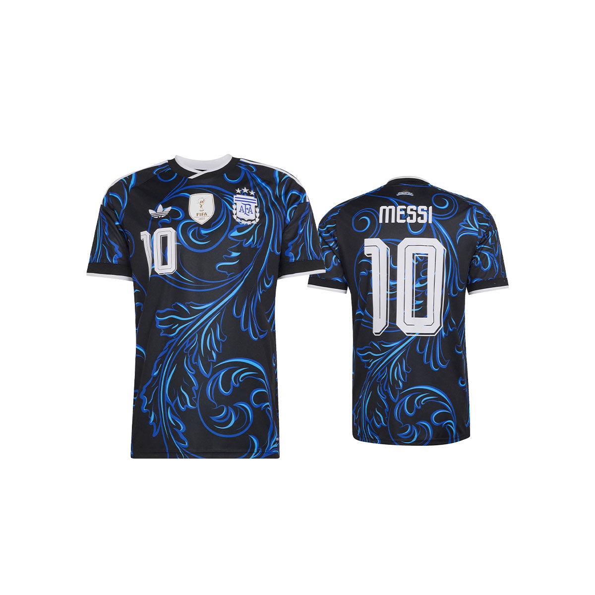 ADIDAS ARGENTINA 2026 AWAY KIDS JERSEY MESSI#10 - BLACK/LUCID BLUE/BLUE BURST