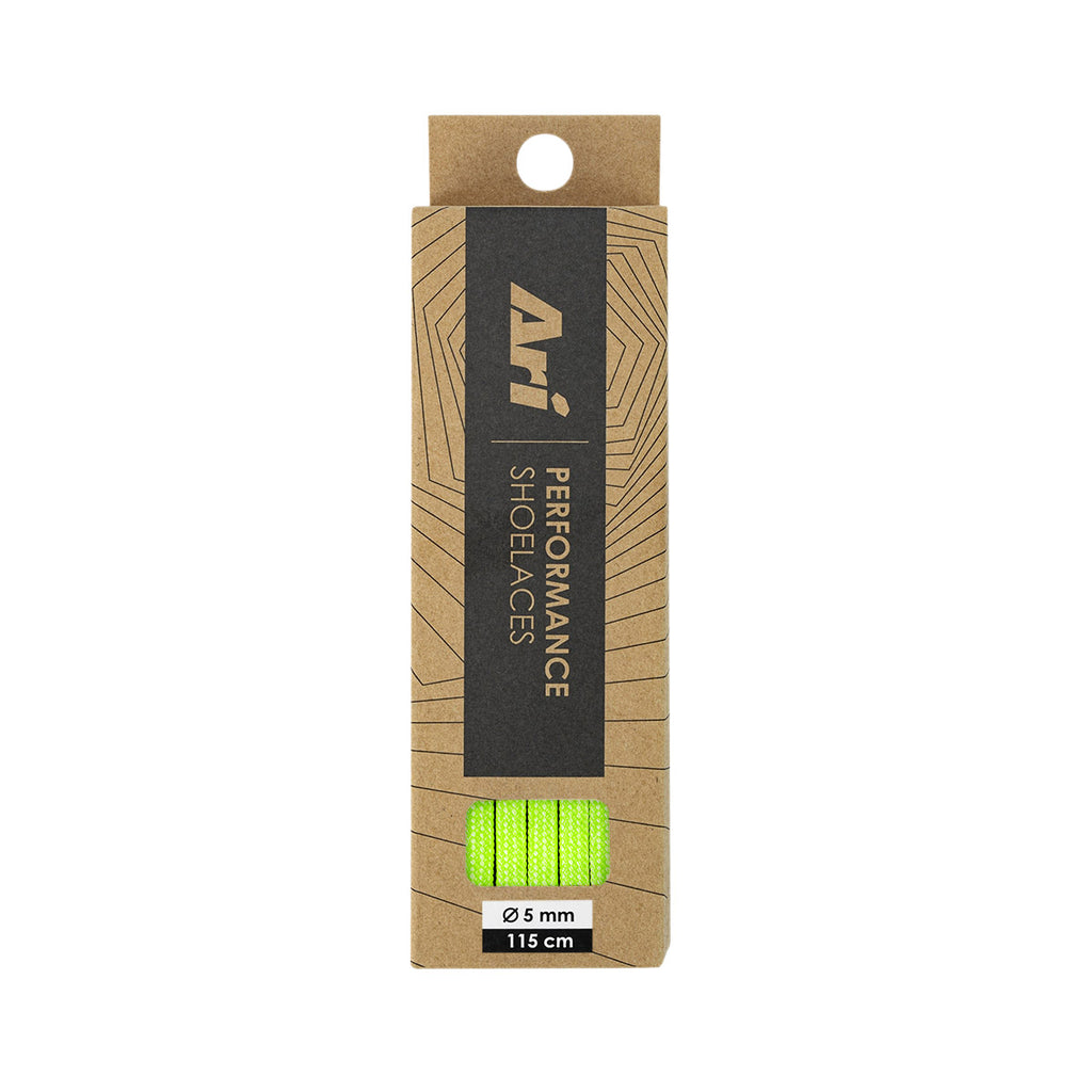 ARI ULTRASOFT SHOELACES - 5MM/115CM - LIGHT GREEN/LIGHT GREEN/BLACK