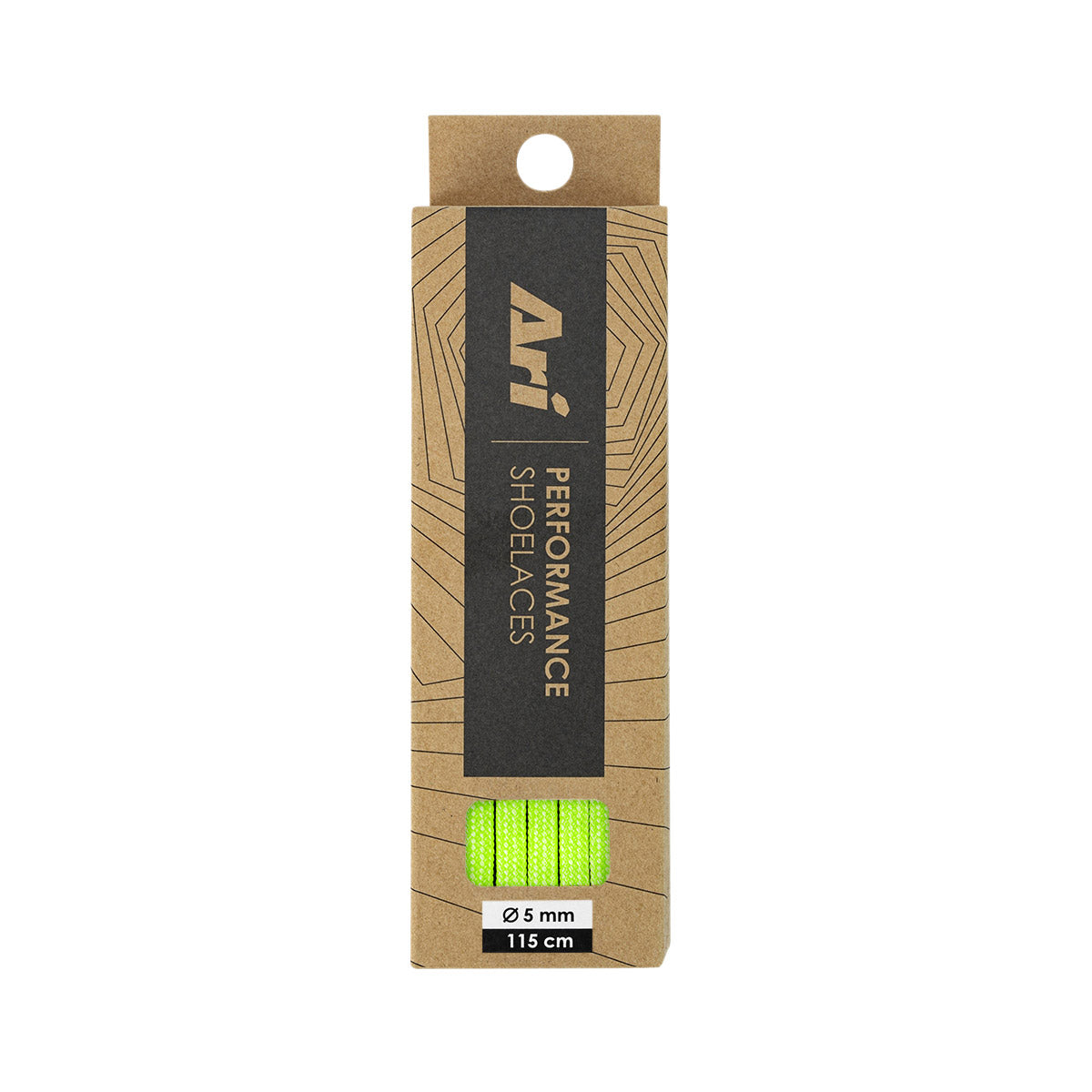 ARI ULTRASOFT SHOELACES - 5MM/115CM - LIGHT GREEN/LIGHT GREEN/BLACK