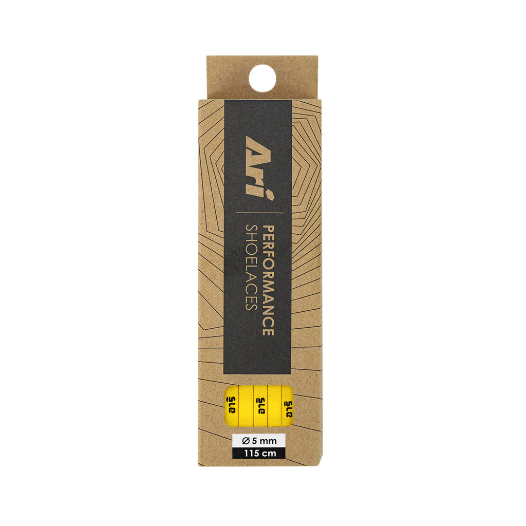 ARI THAI LETTERS SHOELACES - 5MM/115CM - YELLOW/BLACK/YELLOW