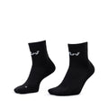 Ari Adept Terry Running Qtr Socks Black White Black