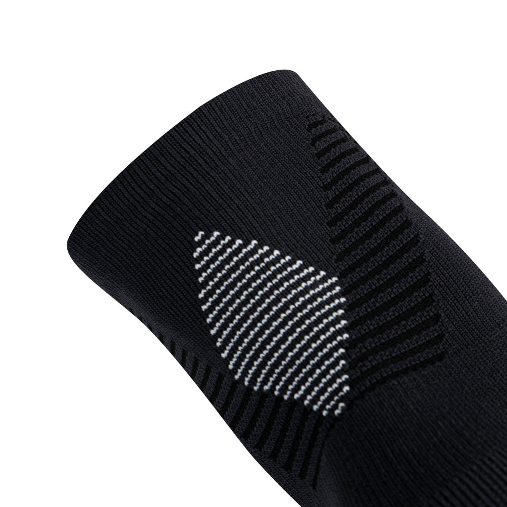 Ari Adept Terry Running Qtr Socks Black White Black