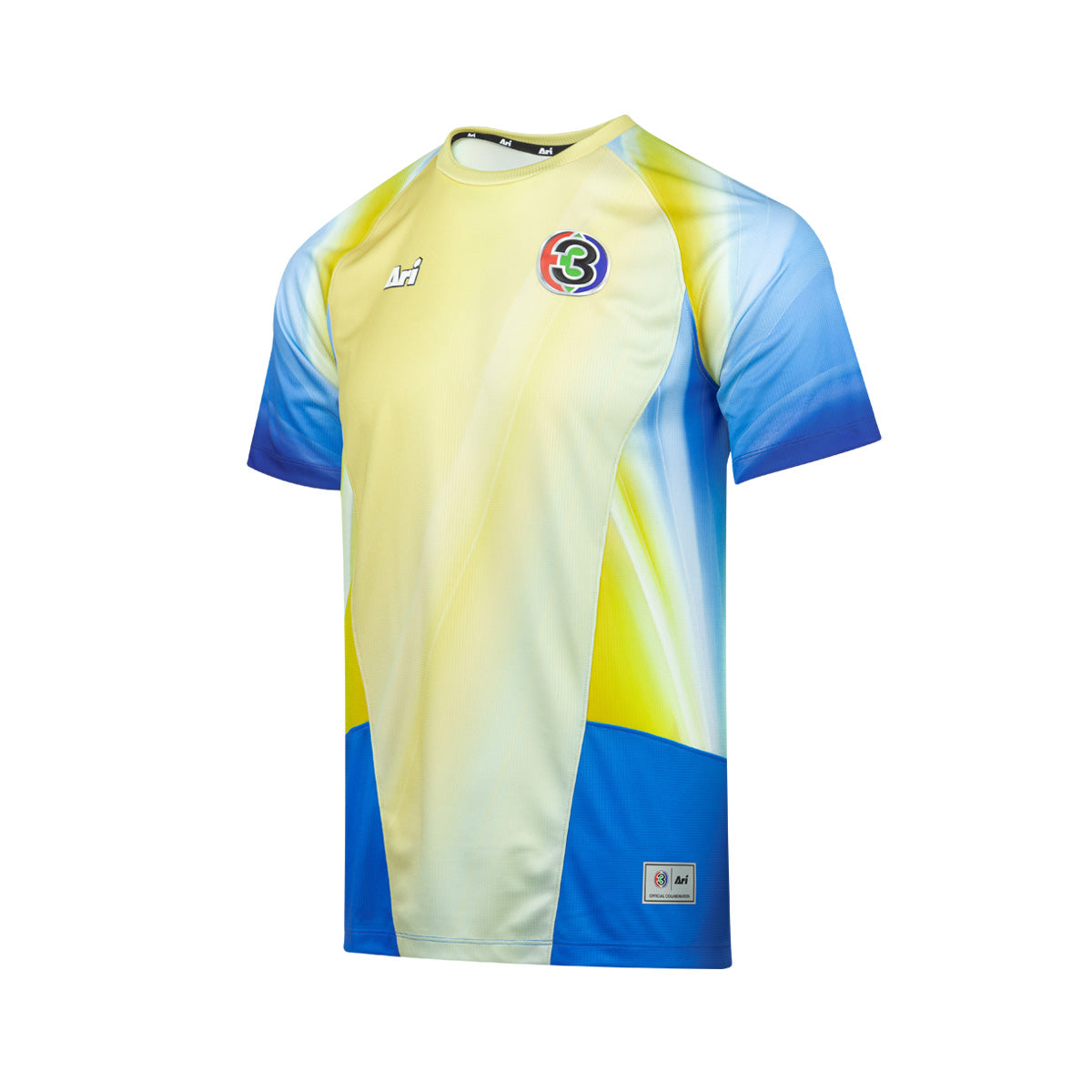 ARI CH3 56ANNIV M TURMERIC TEAM MATCH JERSEY - TURMERIC YELLOW/SAPPHIRE BLUE/SKY BLUE