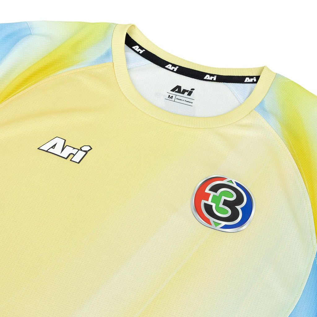 ARI CH3 56ANNIV M TURMERIC TEAM MATCH JERSEY - TURMERIC YELLOW/SAPPHIRE BLUE/SKY BLUE