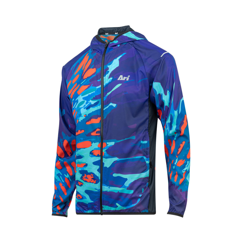Ari Elite Frostbloom Running Windbreaker Blue Purple Orange