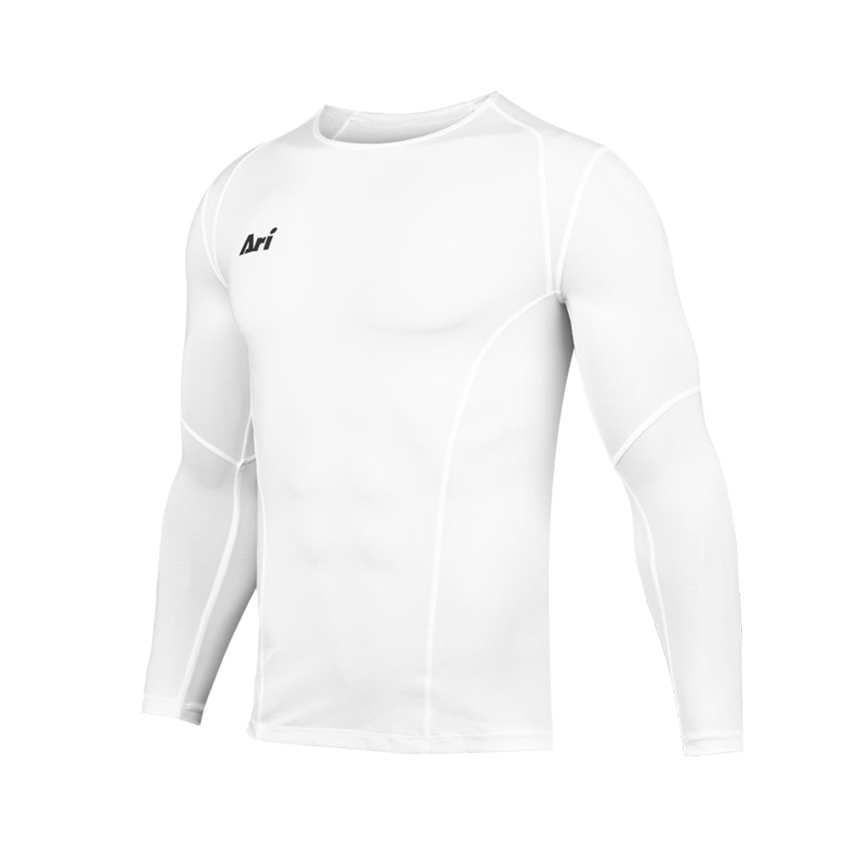 ARI ADEPT BASE LAYER LONG SLEEVE - WHITE/WHITE/BLACK