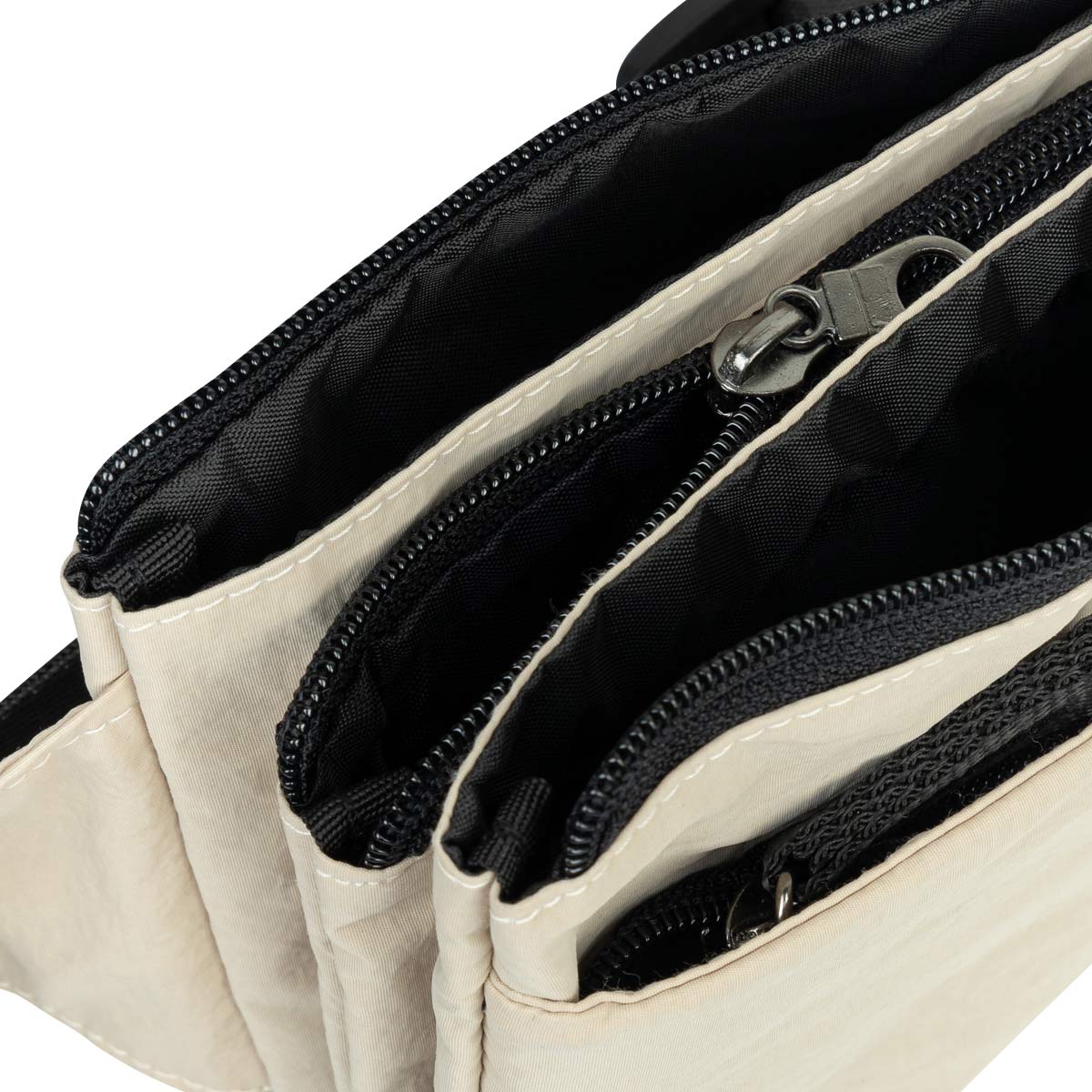 ARI ESSENTIAL URBAN CROSSBODY BAG - BEIGE/BLACK/BEIGE