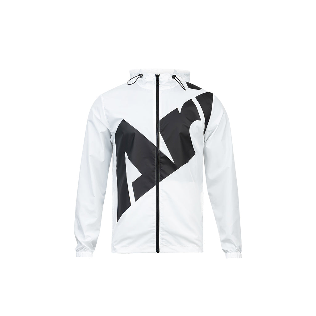 ARI KIDS ESSENTIAL BIG LOGO WINDBREAKER - WHITE/BLACK/WHITE