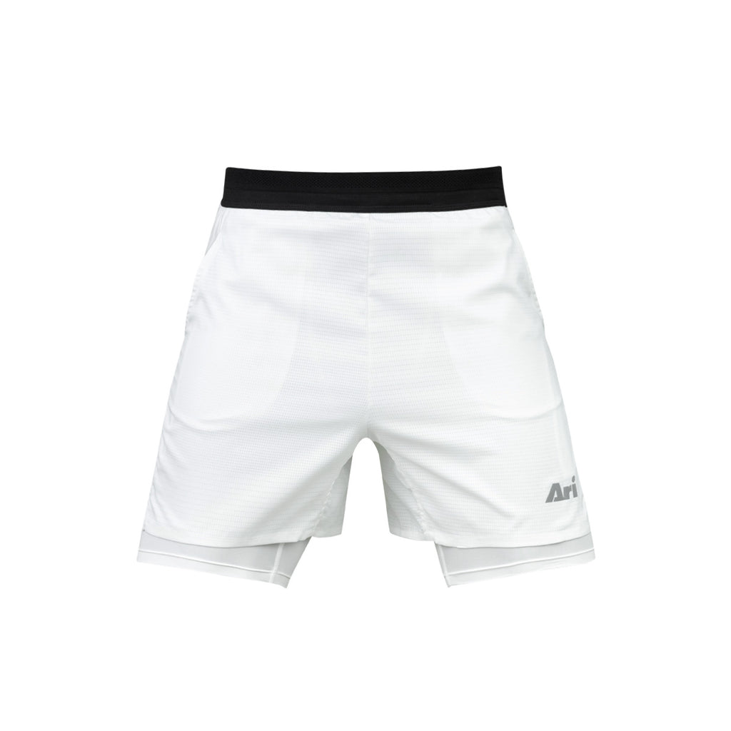 Ari Women Breathe 2in1 V3 Running Shorts 3 Inches White White Silver