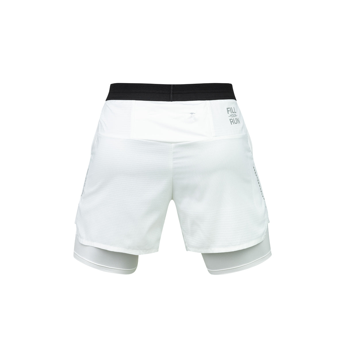 Ari Men Breathe 2in1 V3 Running Shorts 3 Inches White White Silver