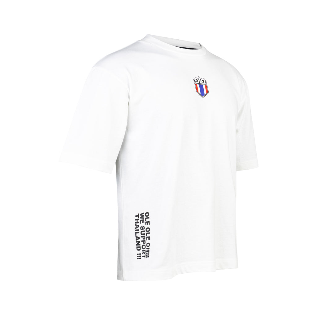 ARI THAILAND 12 OLE OLE OH OVERSIZED TEE - WHITE/BLUE/RED