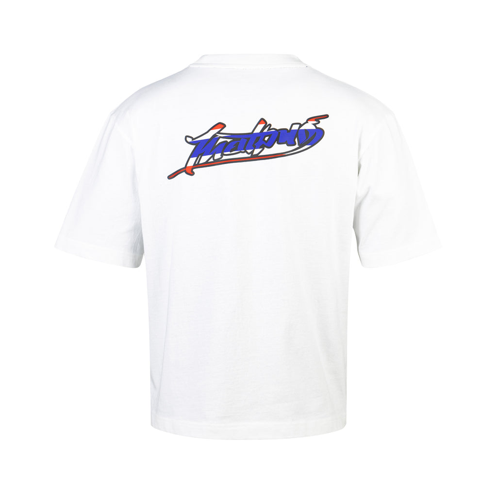 ARI THAILAND 12 OLE OLE OH OVERSIZED TEE - WHITE/BLUE/RED