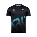Ari Unisex Arc Graphic Running Tee Black Blue Silver