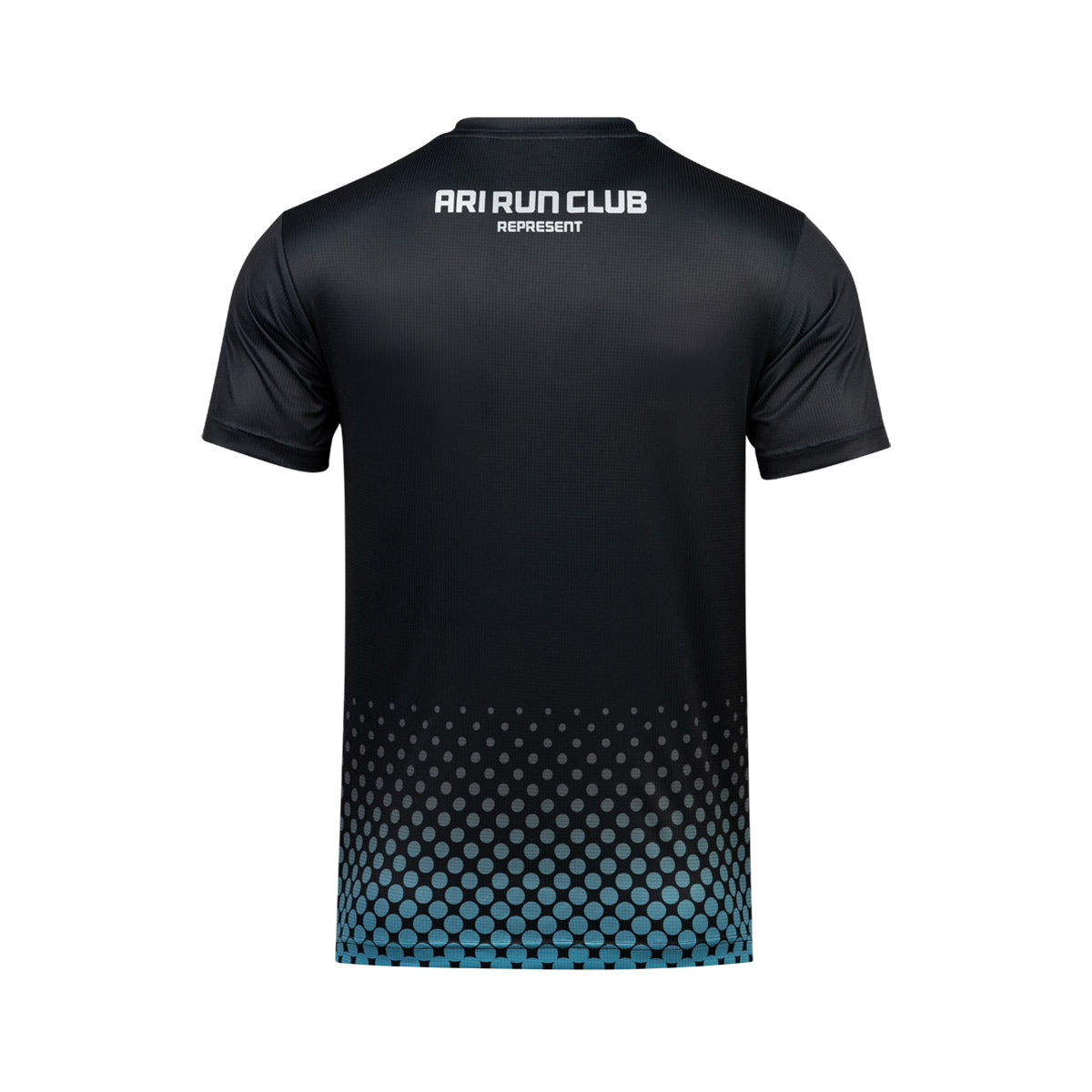 Ari Unisex Arc Graphic Running Tee Black Blue Silver