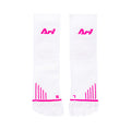 Ari Adept Dynamic Five Fingers Qtr Running Socks White Pink White