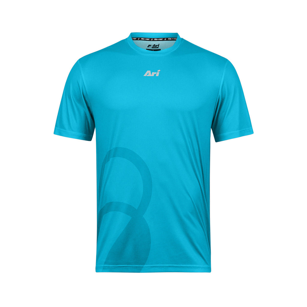Ari Adept Signature Running Tee Blue Black Silver