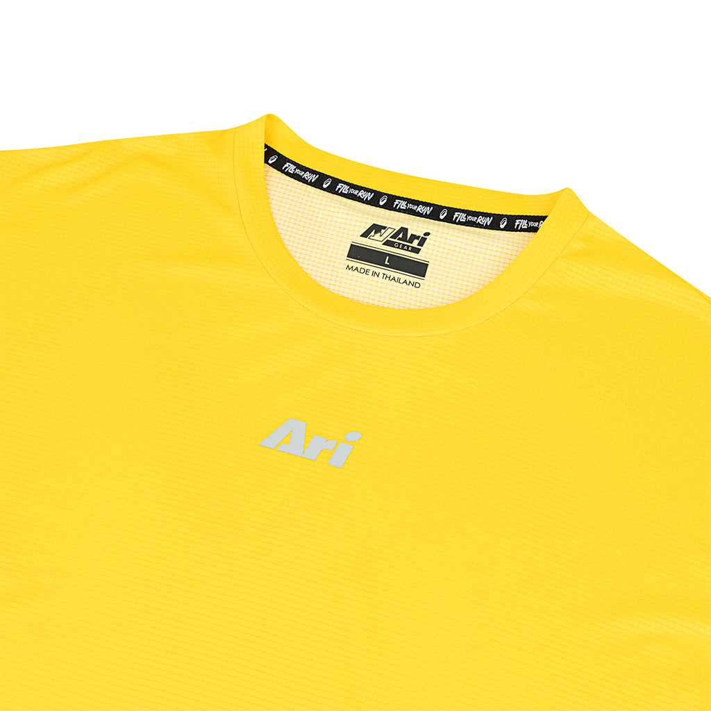 Ari Adept Signature Running Tee Yellow Black Silver