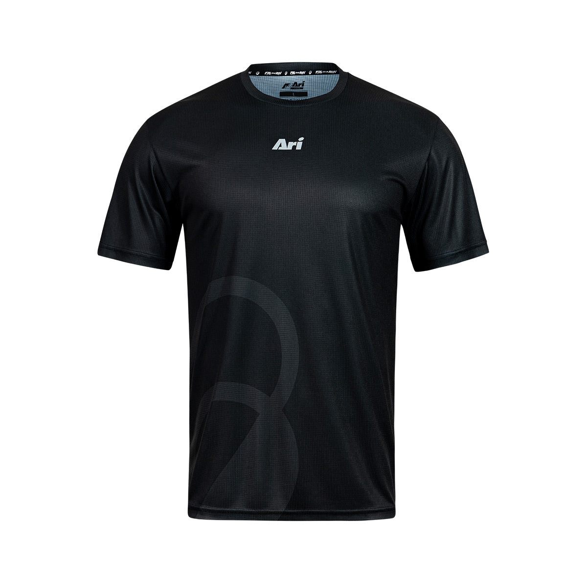 Ari Adept Signature Running Tee Black Silver Grey