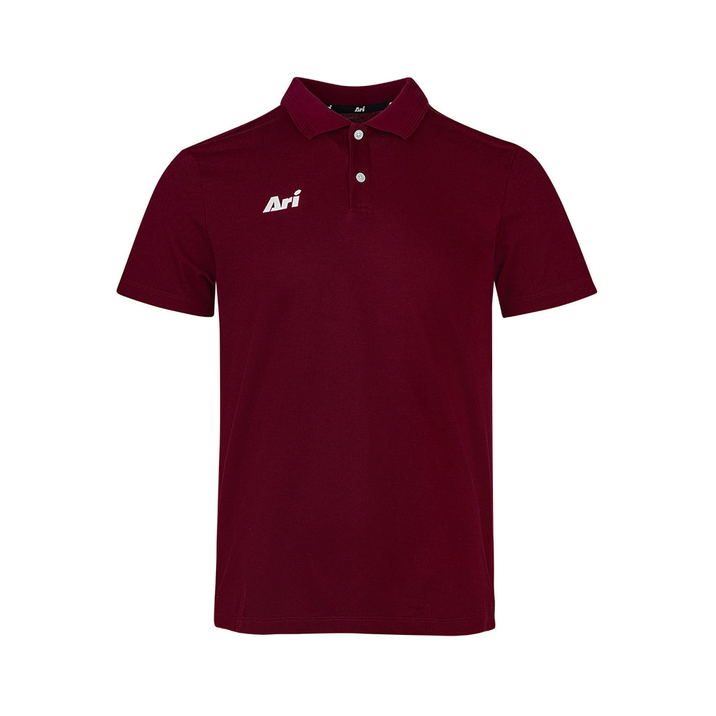 ARI ADEPT SMART POLO - BURGUNDY/WHITE/BURGUNDY
