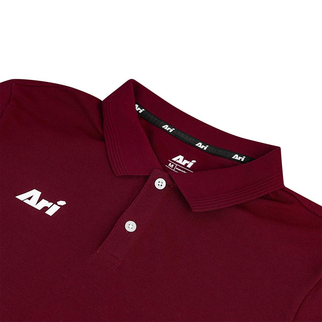 ARI ADEPT SMART POLO - BURGUNDY/WHITE/BURGUNDY