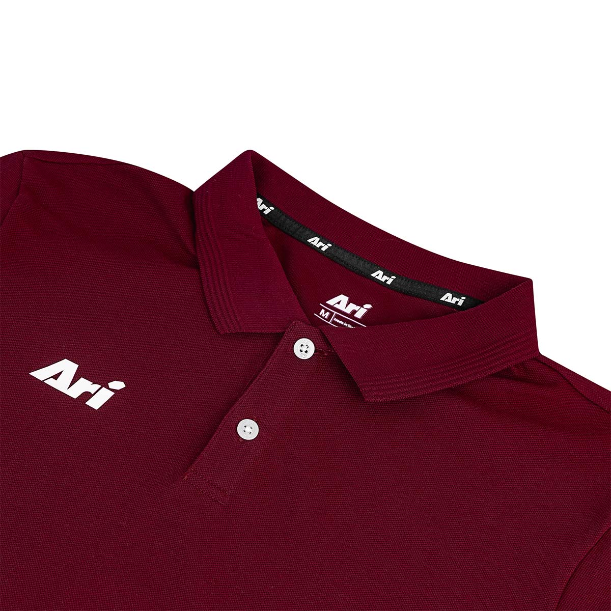 ARI ADEPT SMART POLO - BURGUNDY/WHITE/BURGUNDY
