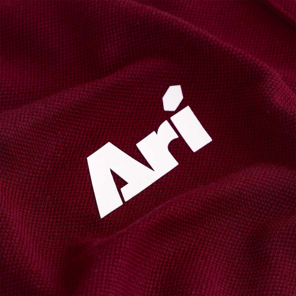 ARI ADEPT SMART POLO - BURGUNDY/WHITE/BURGUNDY