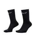Ari Adept Terry Running Crew Socks Black White Black