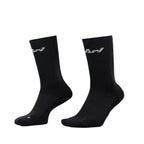 Ari Adept Terry Running Crew Socks Black White Black