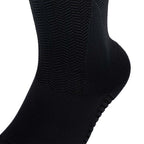 Ari Adept Terry Running Crew Socks Black White Black