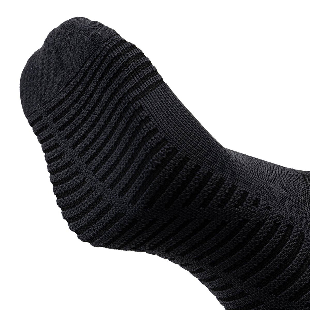 Ari Adept Terry Running Crew Socks Black White Black