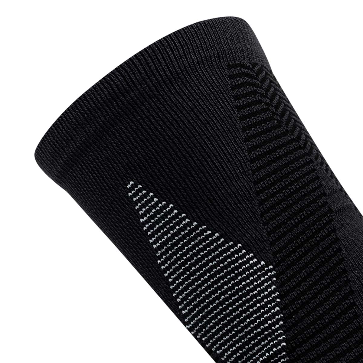 Ari Adept Terry Running Crew Socks Black White Black