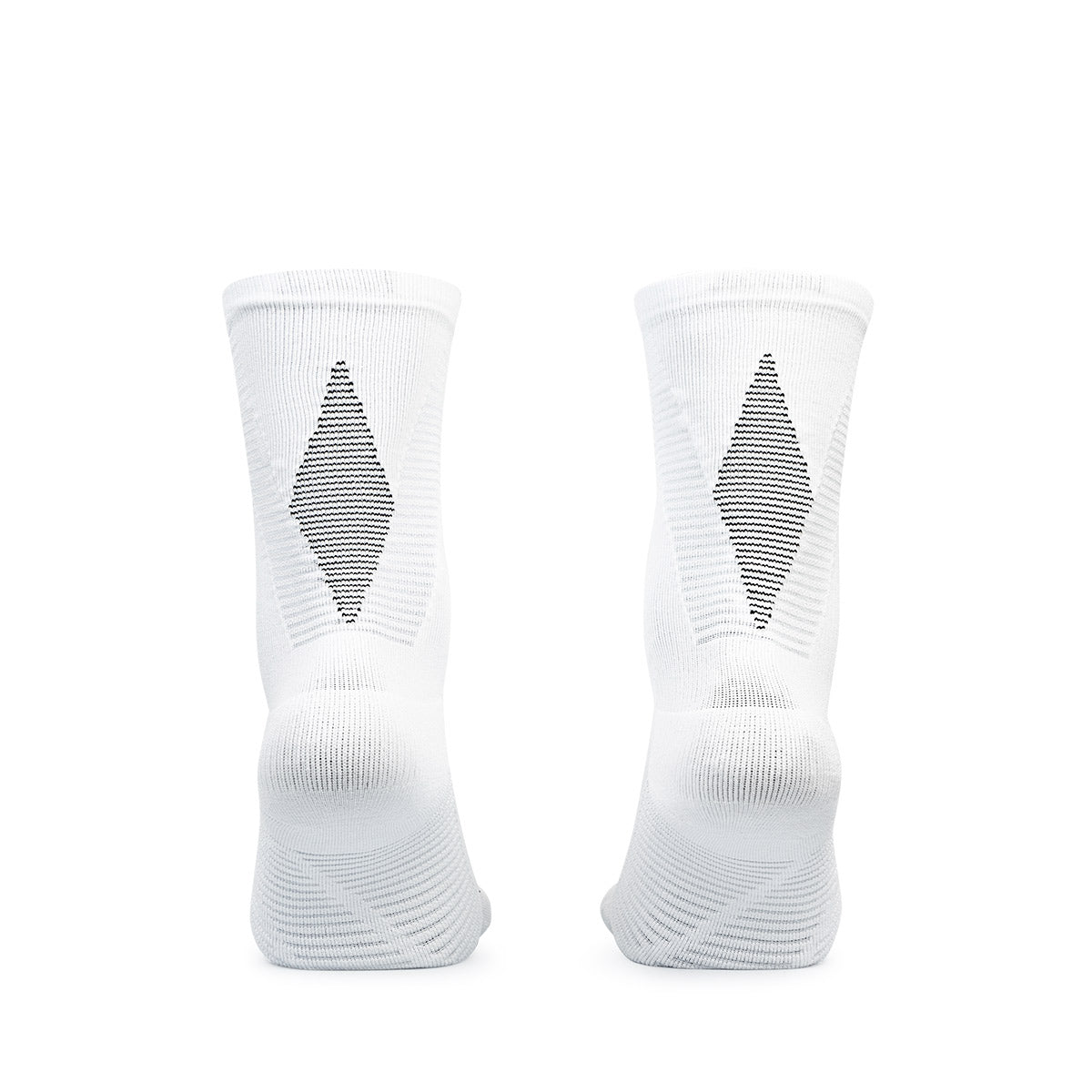 Ari Adept Terry Running Crew Socks White Black White