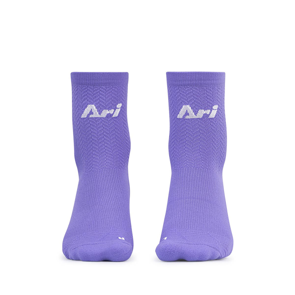 Ari Adept Terry Running Qtr Socks Lavender White Lavender