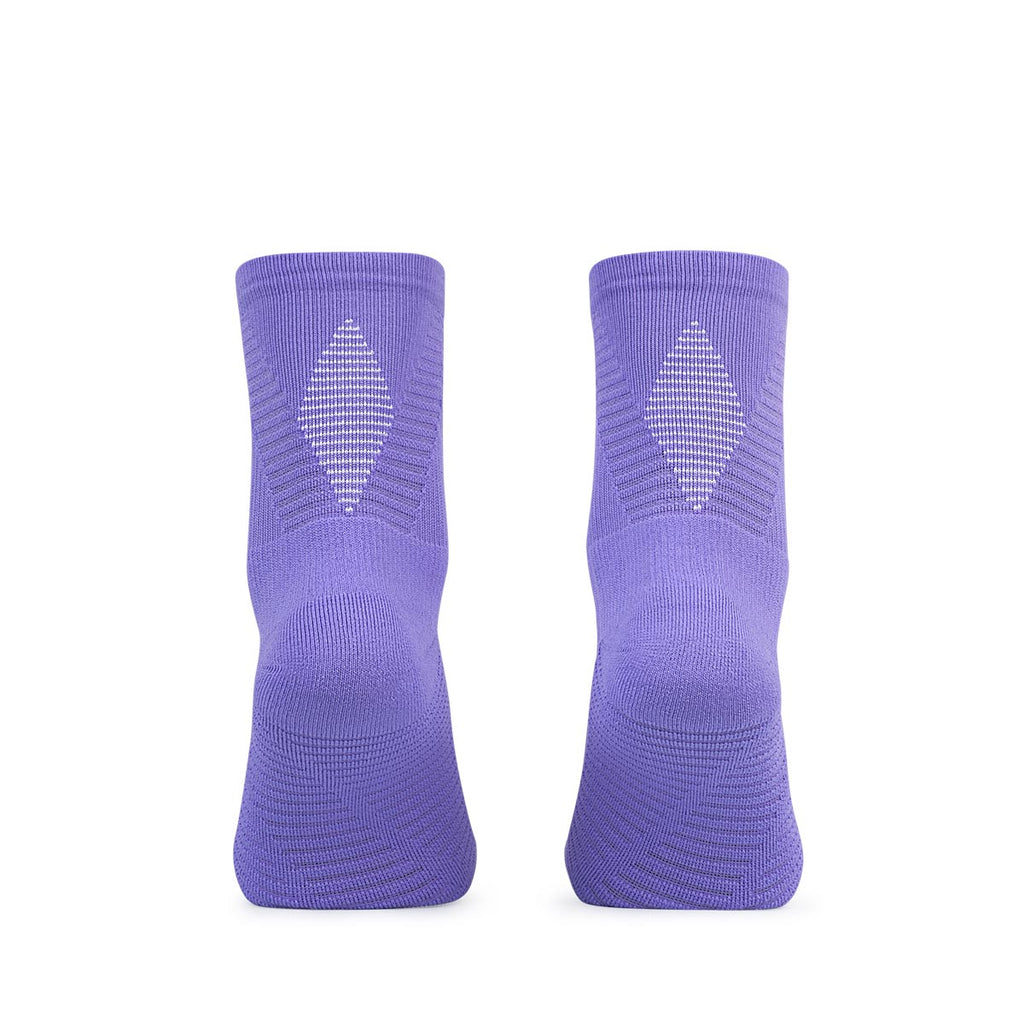 Ari Adept Terry Running Qtr Socks Lavender White Lavender