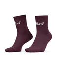 Ari Adept Terry Running Qtr Socks Maroon White Maroon
