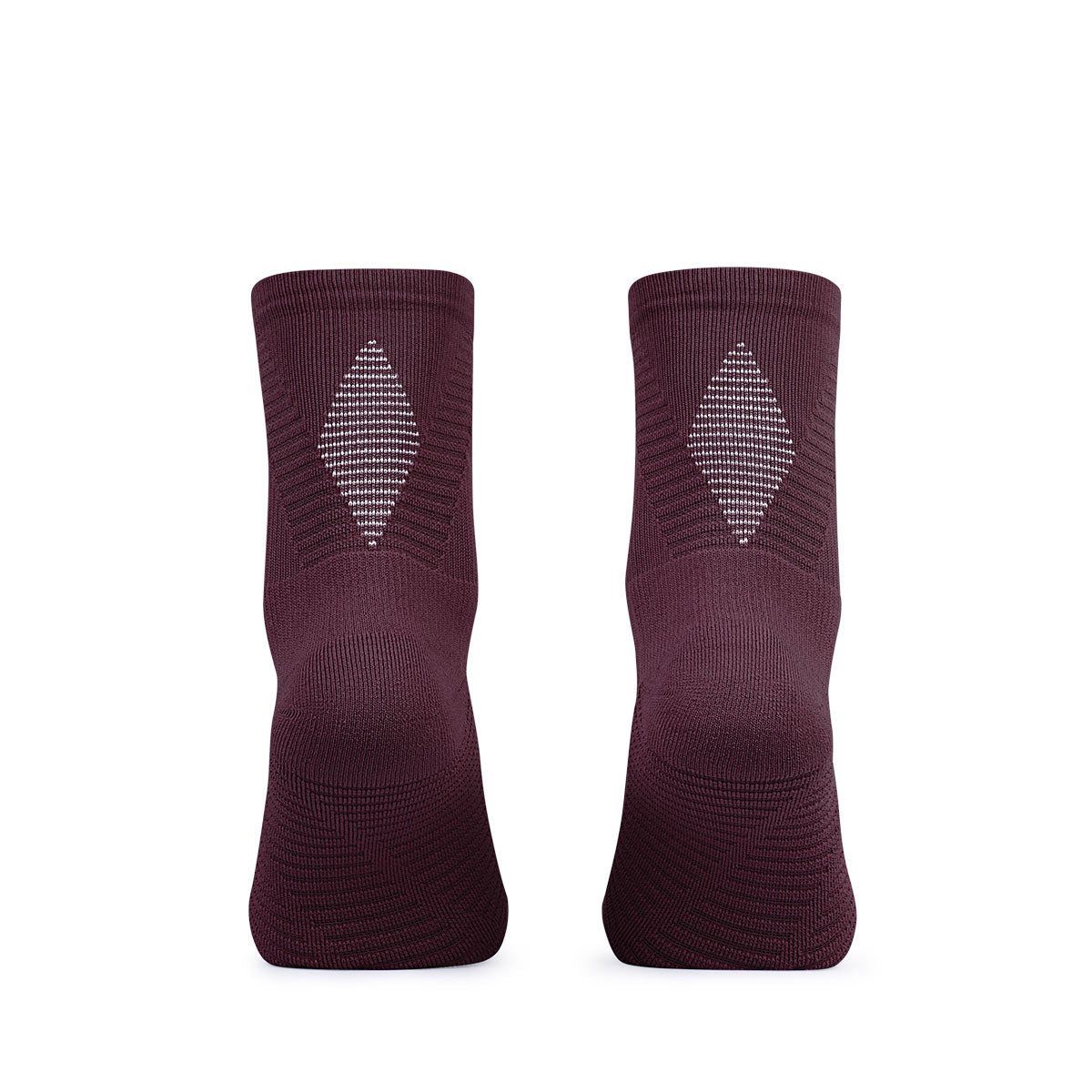 Ari Adept Terry Running Qtr Socks Maroon White Maroon