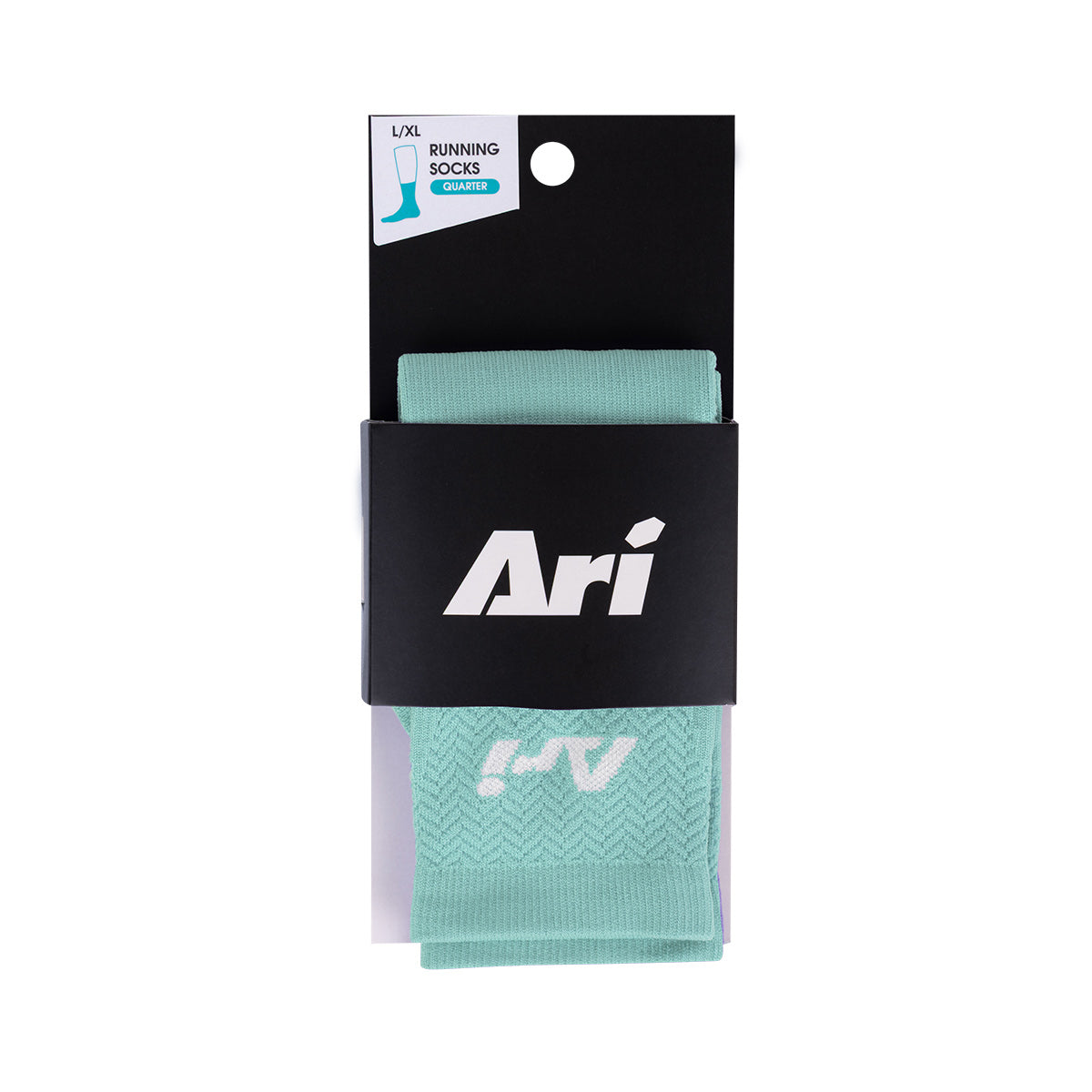 Ari Adept Terry Running Qtr Socks Stone White Stone