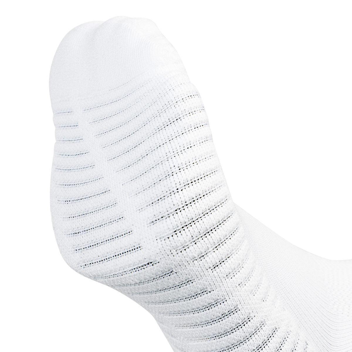 Ari Adept Terry Running Qtr Socks White Black White