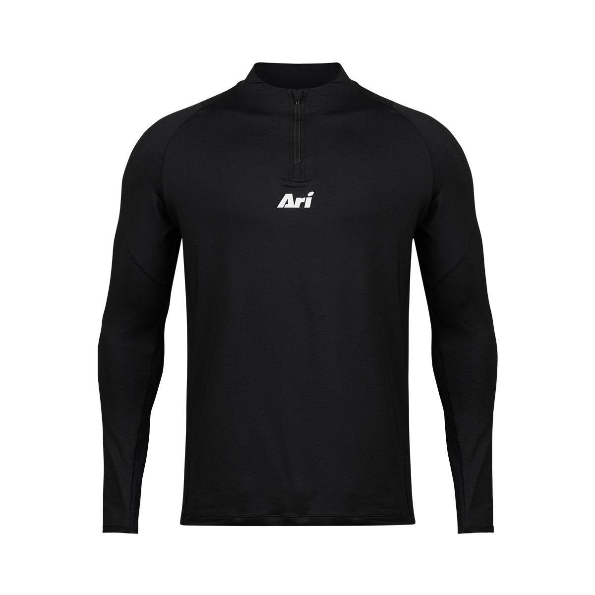 ARI ADEPT TRAINING QTR ZIP JACKET - BLACK/BLACK/SILVER