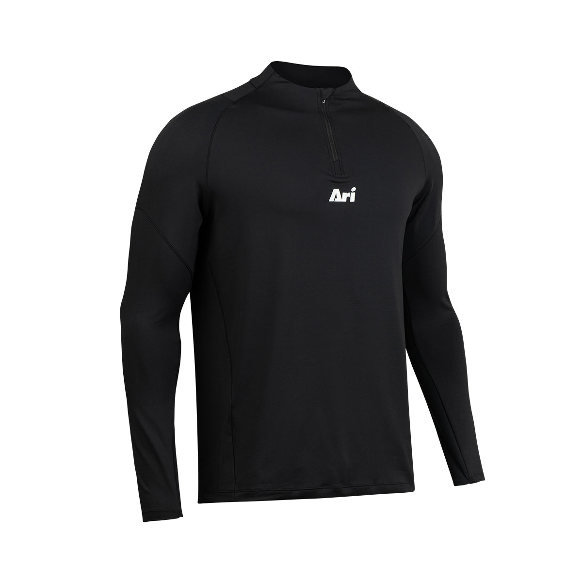 ARI ADEPT TRAINING QTR ZIP JACKET - BLACK/BLACK/SILVER