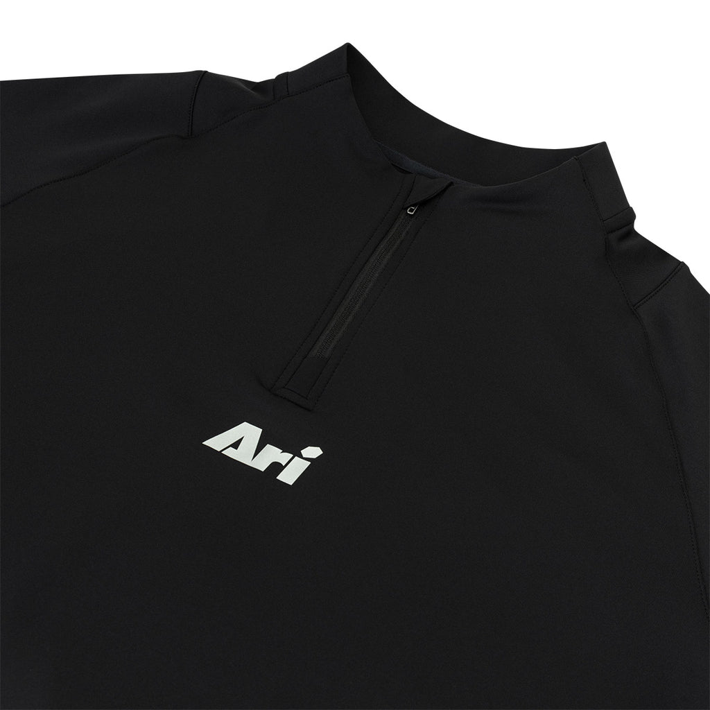 ARI ADEPT TRAINING QTR ZIP JACKET - BLACK/BLACK/SILVER
