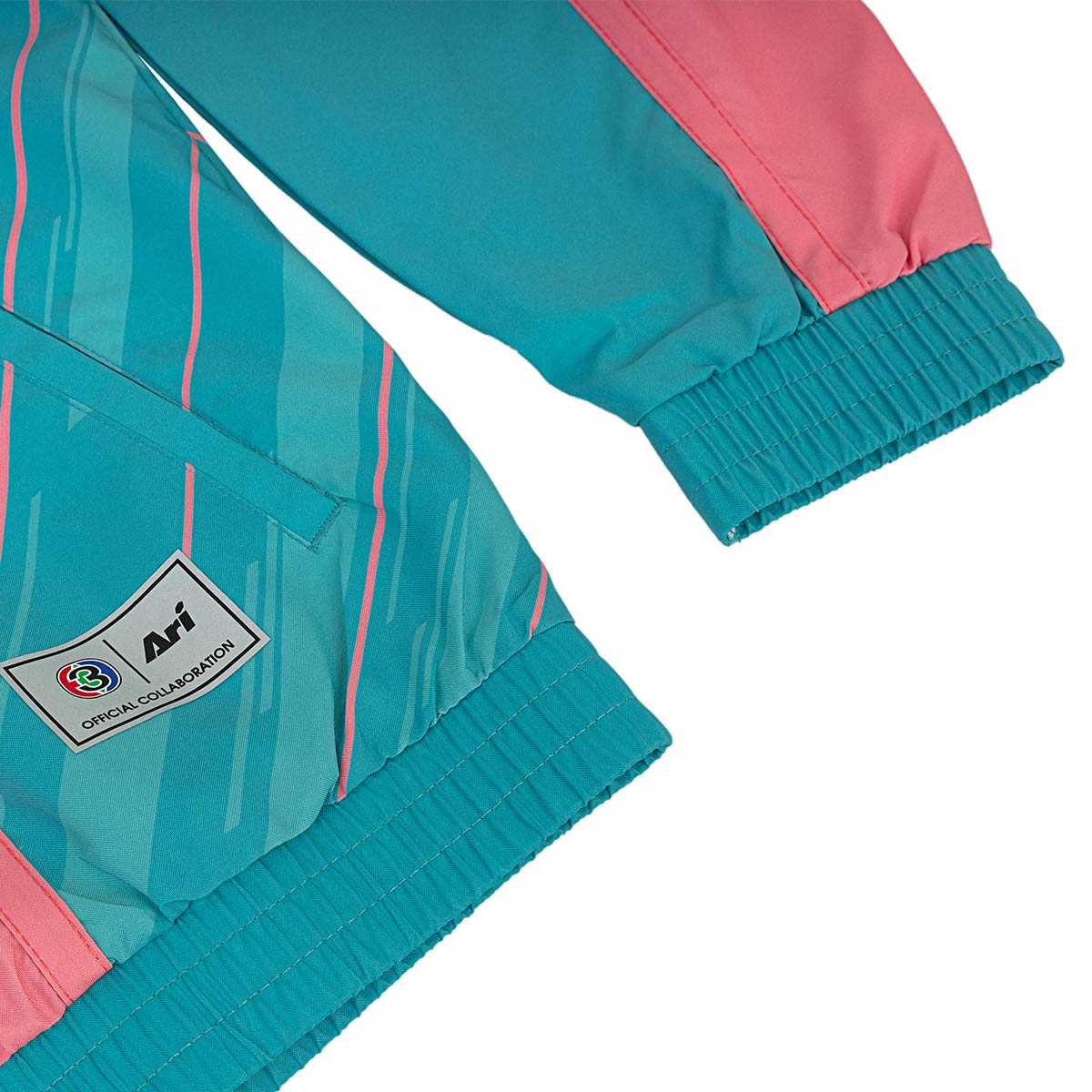 ARI CH3 56ANNIV PUNCH TEAM JACKET - PUNCH PINK/TURQUOISE/WHITE