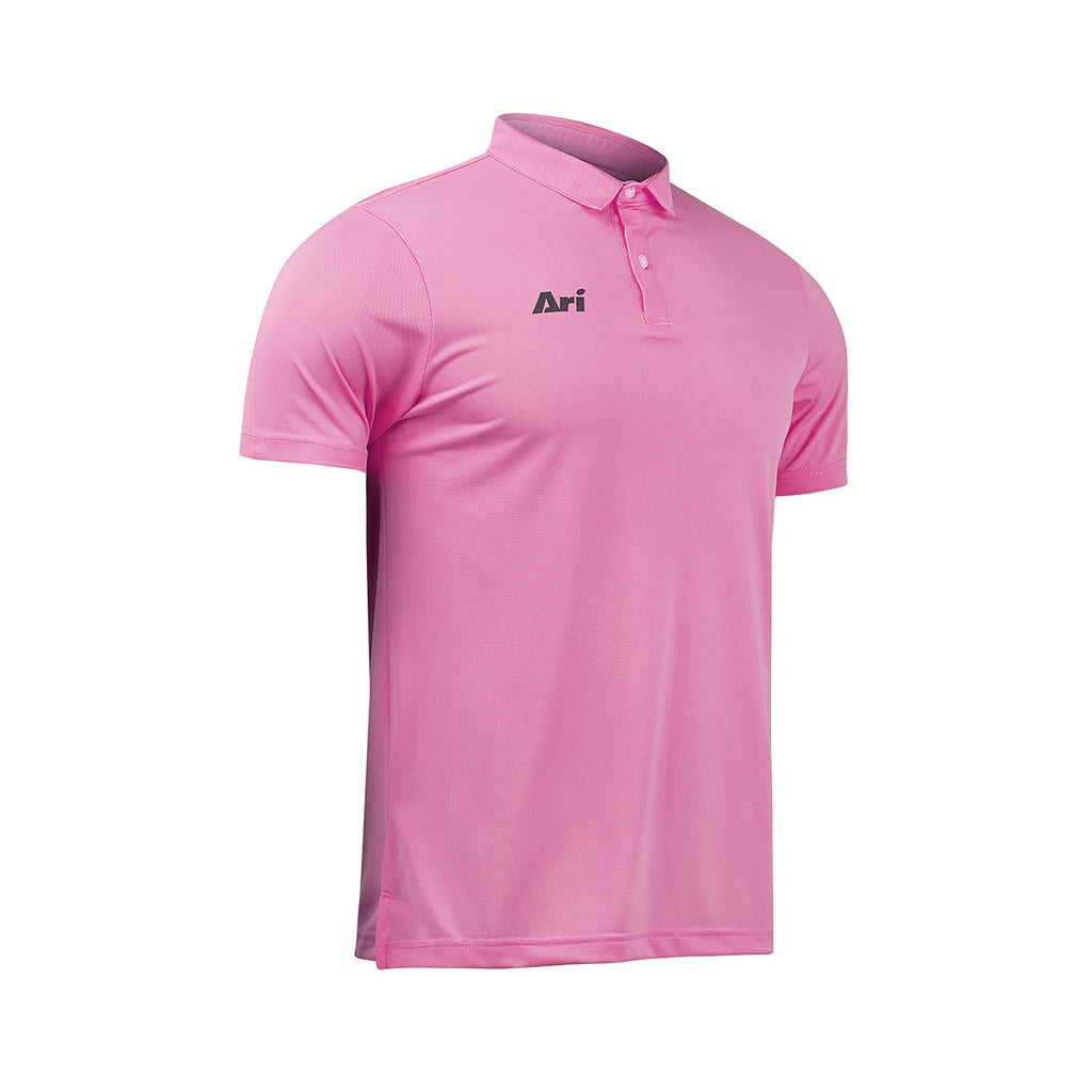 ARI CLASSIC BREATHABLE POLO - BLOSSOM PINK/BLACK