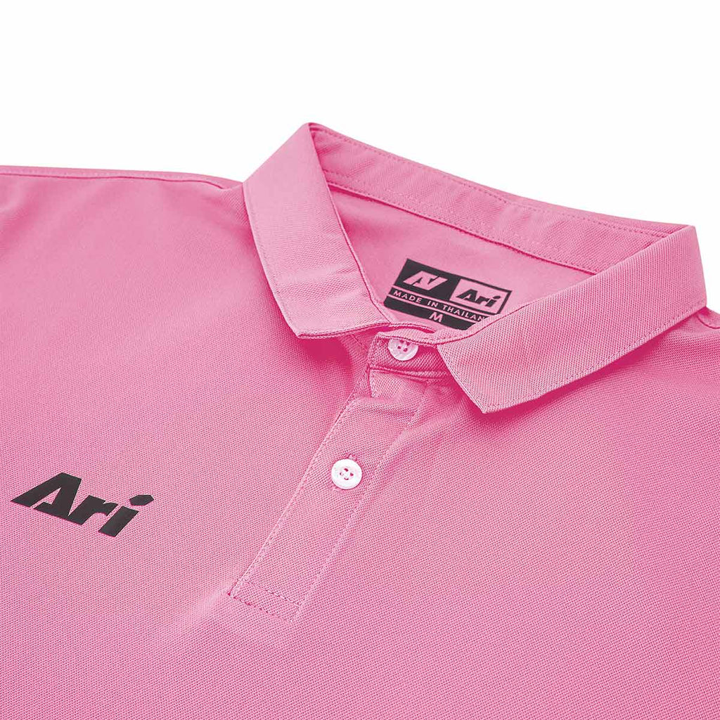 ARI CLASSIC BREATHABLE POLO - BLOSSOM PINK/BLACK