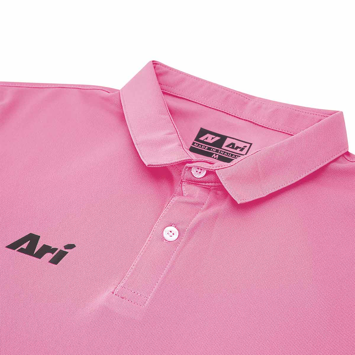 ARI CLASSIC BREATHABLE POLO - BLOSSOM PINK/BLACK