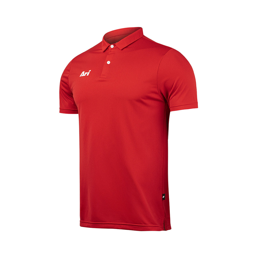 ARI CLASSIC BREATHABLE POLO - LAVA RED/WHITE