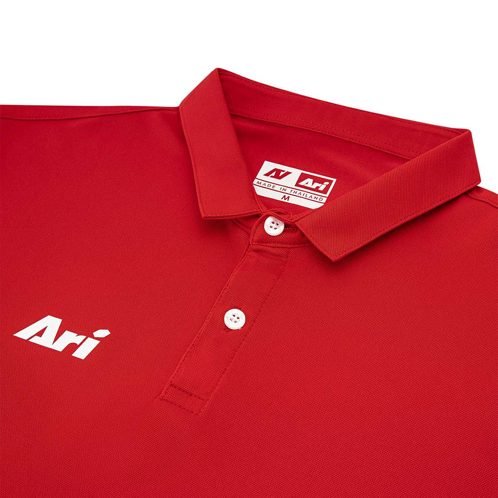 ARI CLASSIC BREATHABLE POLO - LAVA RED/WHITE