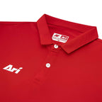 ARI CLASSIC BREATHABLE POLO - LAVA RED/WHITE
